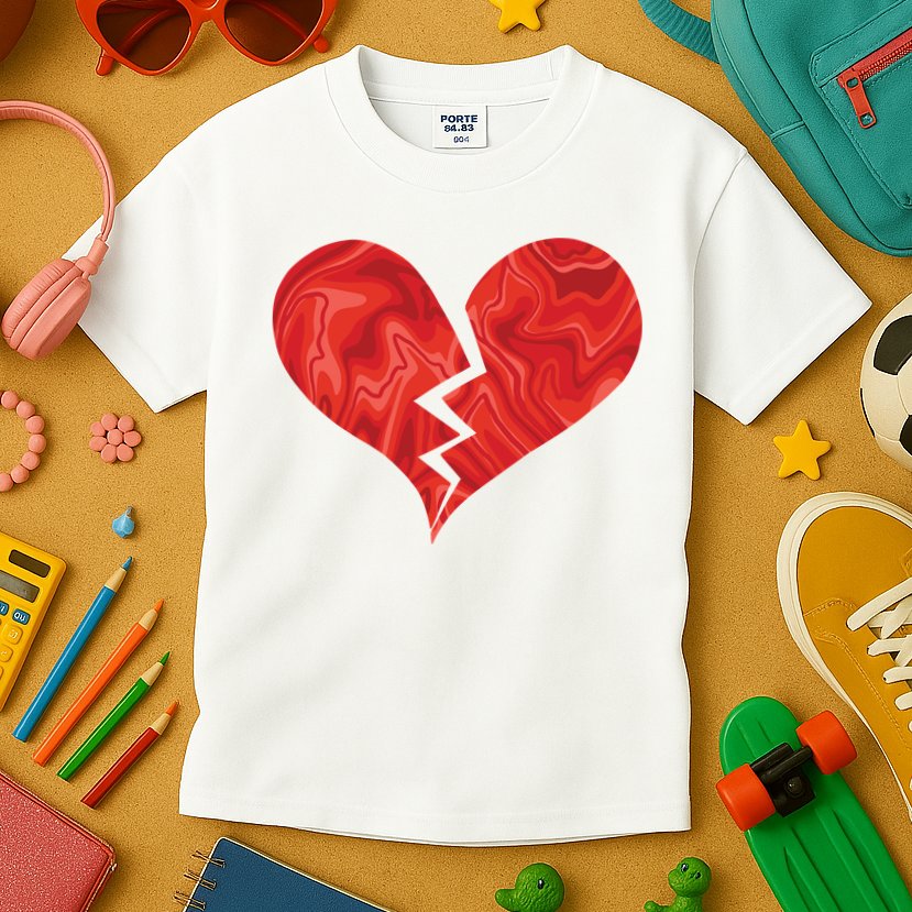 Broken Heart Anti Valentine Kids T-Shirt