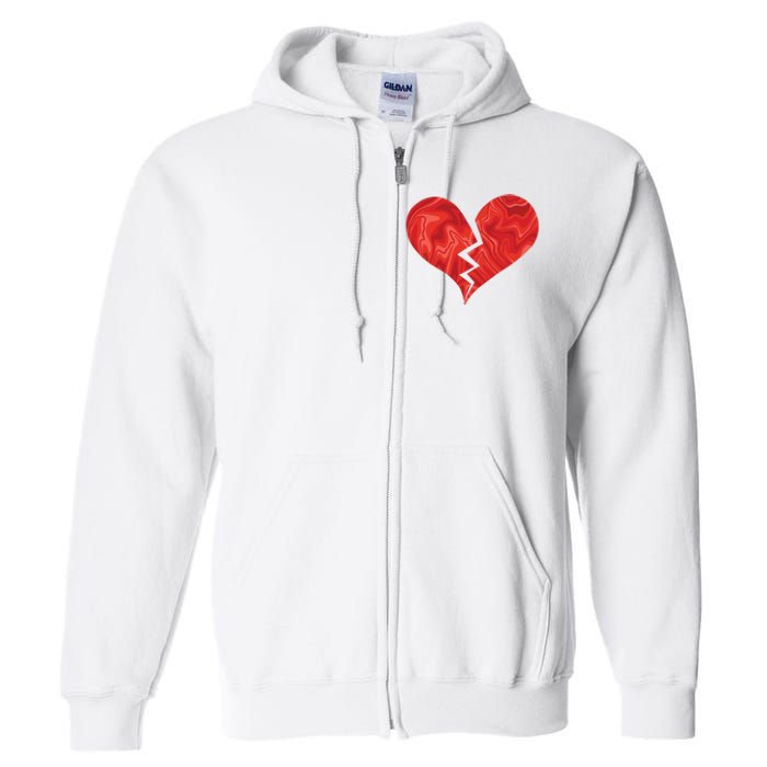 Broken Heart Anti Valentine Full Zip Hoodie