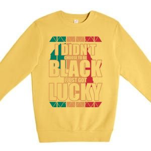 Black History And Support Mont Fun Quote Gift Premium Crewneck Sweatshirt