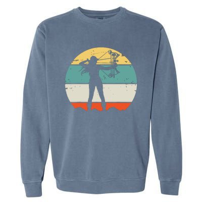 Bow Hunting Archery Retro Vintage Garment-Dyed Sweatshirt