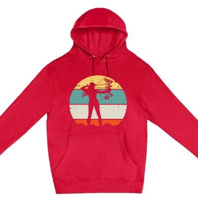 Bow Hunting Archery Retro Vintage Premium Pullover Hoodie