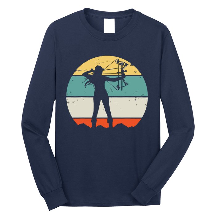 Bow Hunting Archery Retro Vintage Long Sleeve Shirt