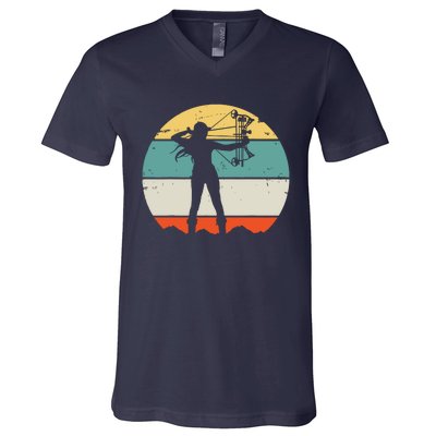 Bow Hunting Archery Retro Vintage V-Neck T-Shirt