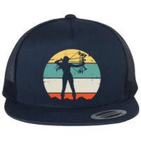 Bow Hunting Archery Retro Vintage Flat Bill Trucker Hat