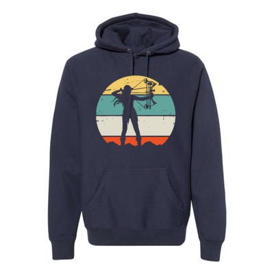 Bow Hunting Archery Retro Vintage Premium Hoodie