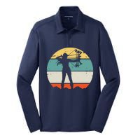 Bow Hunting Archery Retro Vintage Silk Touch Performance Long Sleeve Polo