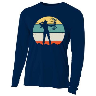 Bow Hunting Archery Retro Vintage Cooling Performance Long Sleeve Crew