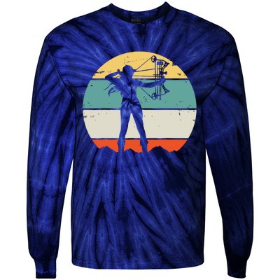 Bow Hunting Archery Retro Vintage Tie-Dye Long Sleeve Shirt