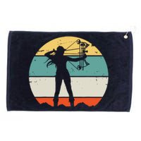 Bow Hunting Archery Retro Vintage Grommeted Golf Towel