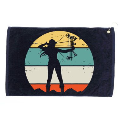 Bow Hunting Archery Retro Vintage Grommeted Golf Towel