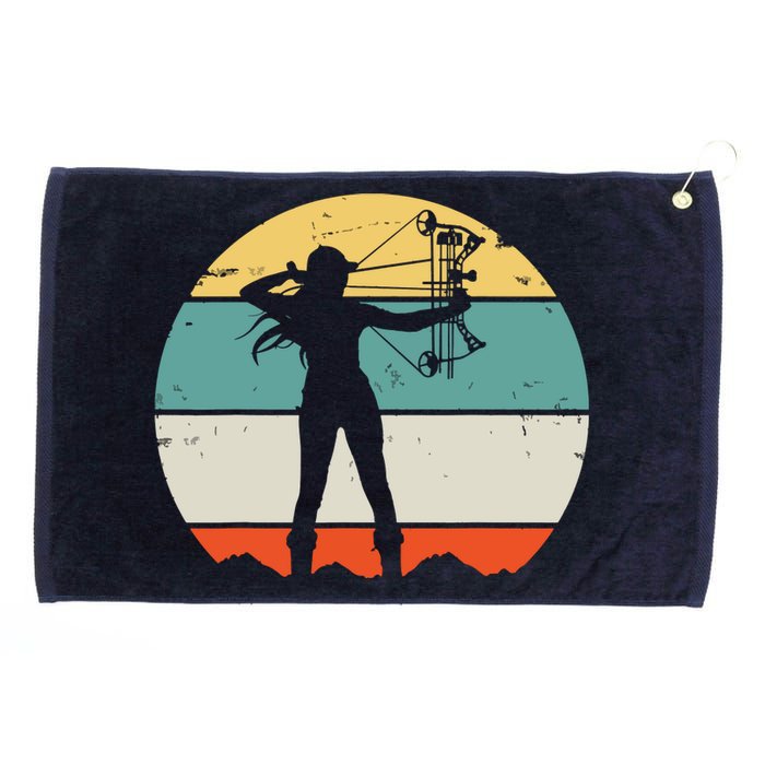 Bow Hunting Archery Retro Vintage Grommeted Golf Towel