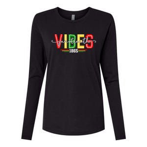 Black History African American Melanin Junenth Vibes 1865 Meaningful Gift Womens Cotton Relaxed Long Sleeve T-Shirt