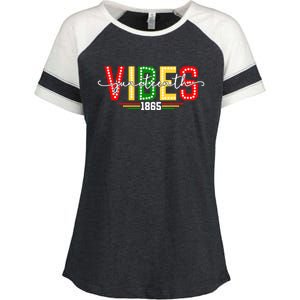 Black History African American Melanin Junenth Vibes 1865 Meaningful Gift Enza Ladies Jersey Colorblock Tee