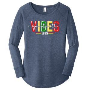 Black History African American Melanin Junenth Vibes 1865 Meaningful Gift Women's Perfect Tri Tunic Long Sleeve Shirt