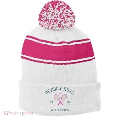 Beverly Hills Athletics California Tennis Club Racquet Prep Stripe Pom Pom Beanie