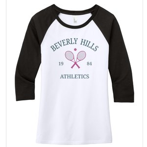 Beverly Hills Athletics California Tennis Club Racquet Prep Women's Tri-Blend 3/4-Sleeve Raglan Shirt