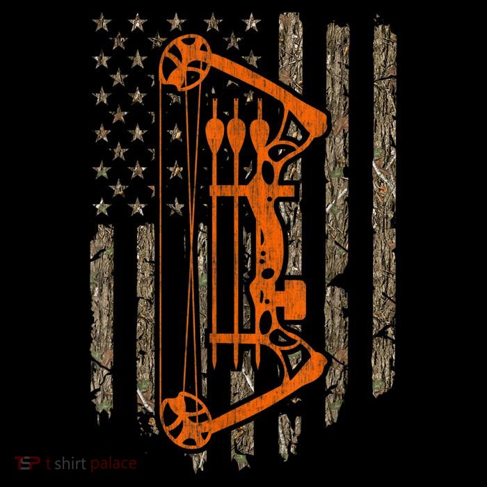 Bow Hunting American Flag Hunter Archery Tree Camouflage High Crown Mesh Back Trucker Hat