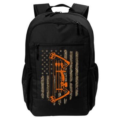 Bow Hunting American Flag Hunter Archery Tree Camouflage Daily Commute Backpack