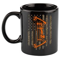 Bow Hunting American Flag Hunter Archery Tree Camouflage 11oz C Handle Ceramic Mug