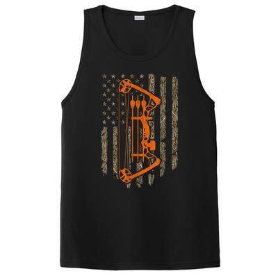 Bow Hunting American Flag Hunter Archery Tree Camouflage PosiCharge Competitor Tank