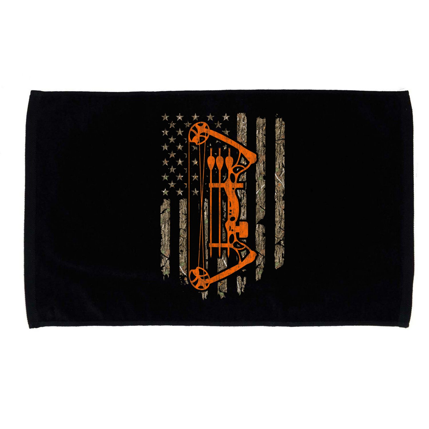 Bow Hunting American Flag Hunter Archery Tree Camouflage Microfiber Hand Towel