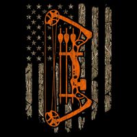 Bow Hunting American Flag Hunter Archery Tree Camouflage Wool Snapback Cap
