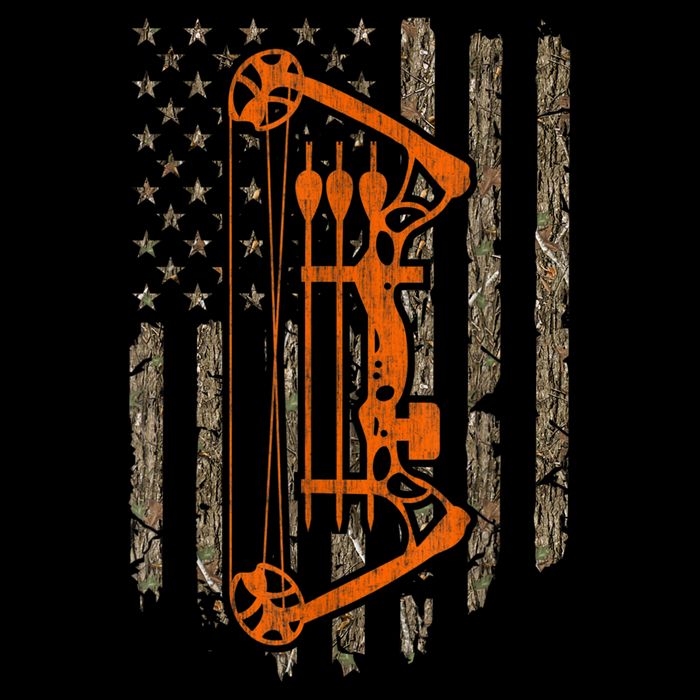 Bow Hunting American Flag Hunter Archery Tree Camouflage Wool Snapback Cap