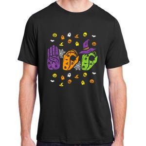 Boo Hands American Sign Language Pride ASL Halloween Adult ChromaSoft Performance T-Shirt