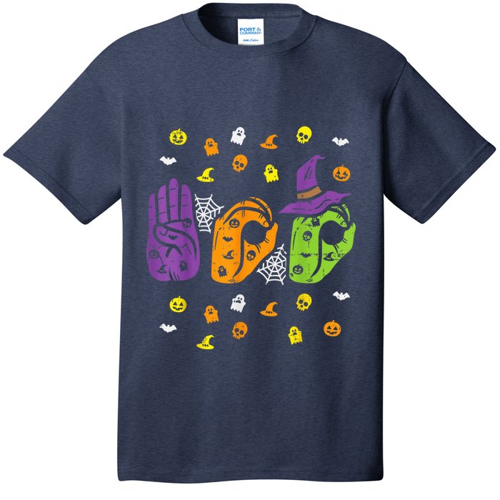 Boo Hands American Sign Language Pride ASL Halloween T-Shirt