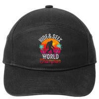 Bigfoot Hide And Seek World Champion Sasquatch Retro Vintage 7-Panel Snapback Hat