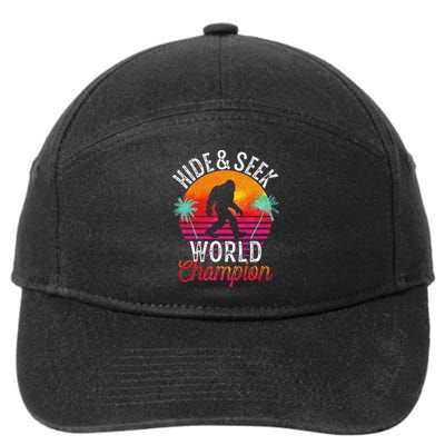 Bigfoot Hide And Seek World Champion Sasquatch Retro Vintage 7-Panel Snapback Hat