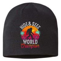 Bigfoot Hide And Seek World Champion Sasquatch Retro Vintage Sustainable Beanie