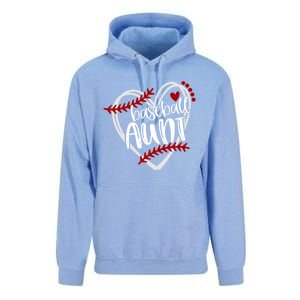 Baseball Heart Aun Auntie Gift Trendy Great Gift Unisex Surf Hoodie