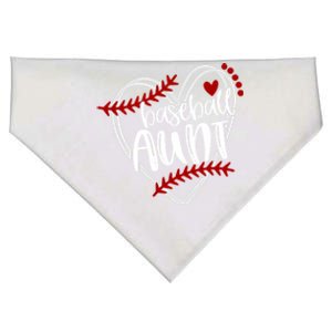 Baseball Heart Aun Auntie Gift Trendy Great Gift USA-Made Doggie Bandana