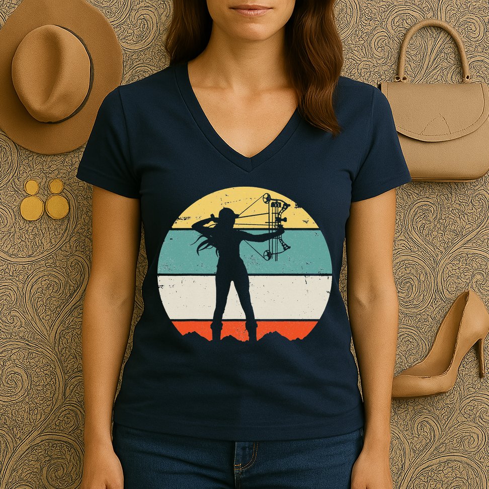 Bow Hunting Archery Women's V-Neck T-Shirt