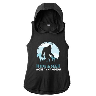 Bigfoot Hide And Seek Champion Ladies PosiCharge Tri-Blend Wicking Draft Hoodie Tank