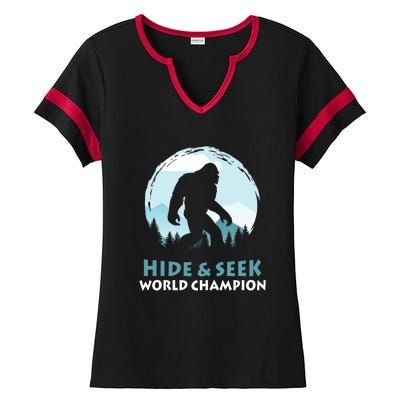 Bigfoot Hide And Seek Champion Ladies Halftime Notch Neck Tee