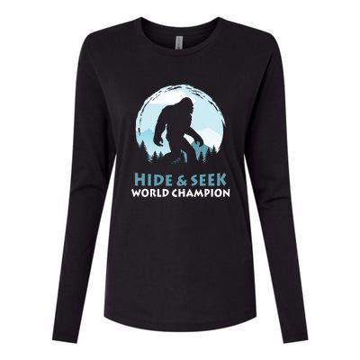 Bigfoot Hide And Seek Champion Womens Cotton Relaxed Long Sleeve T-Shirt