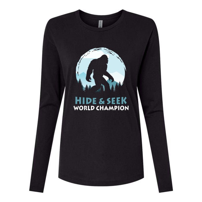 Bigfoot Hide And Seek Champion Womens Cotton Relaxed Long Sleeve T-Shirt