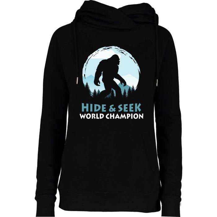 Bigfoot Hide And Seek Champion Womens Funnel Neck Pullover Hood