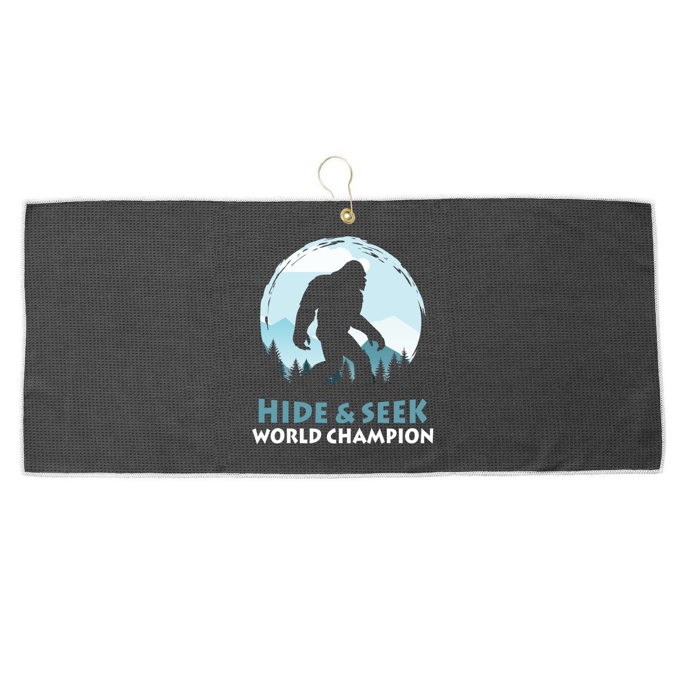 Bigfoot Hide And Seek Champion Large Microfiber Waffle Golf Towel
