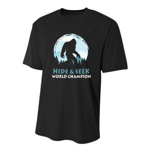 Bigfoot Hide And Seek Champion Youth Performance Sprint T-Shirt