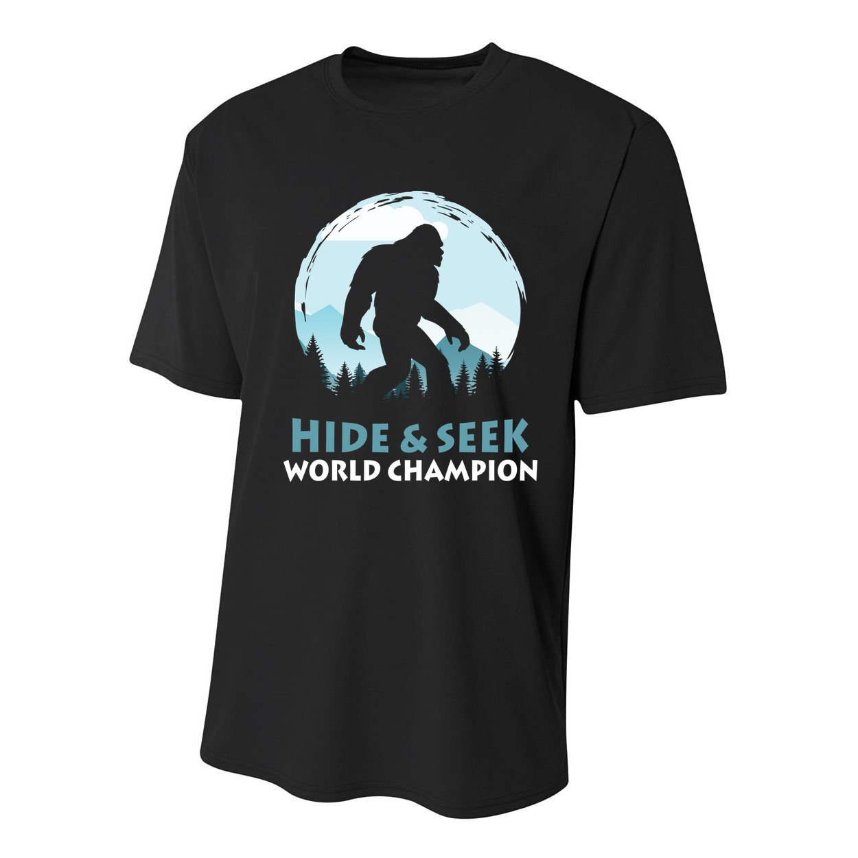 Bigfoot Hide And Seek Champion Youth Performance Sprint T-Shirt