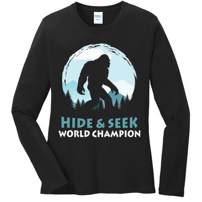 Bigfoot Hide And Seek Champion Ladies Long Sleeve Shirt