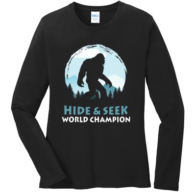 Bigfoot Hide And Seek Champion Ladies Long Sleeve Shirt