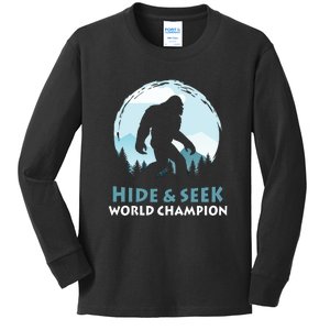 Bigfoot Hide And Seek Champion Kids Long Sleeve Shirt