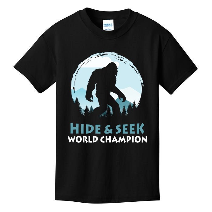 Bigfoot Hide And Seek Champion Kids T-Shirt