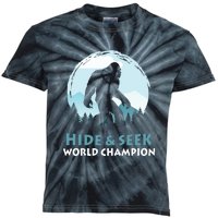 Bigfoot Hide And Seek Champion Kids Tie-Dye T-Shirt