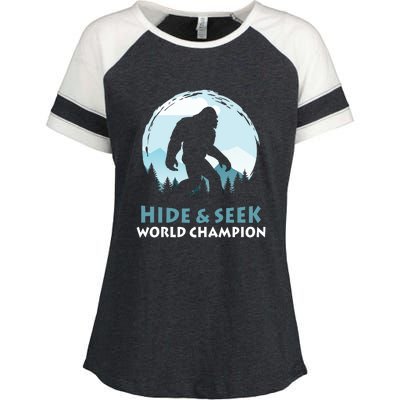 Bigfoot Hide And Seek Champion Enza Ladies Jersey Colorblock Tee