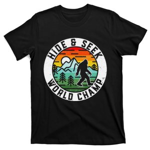 Bigfoot Hide And Seek World Champ Sasquatch Silhouette T-Shirt